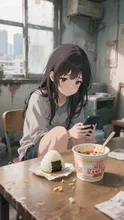 大都会に住む貧困女子 — SUPP431457745さんのAIイラスト