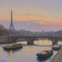 The Seine at dusk