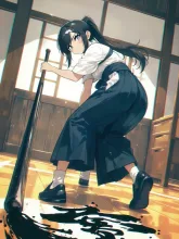 書道ガール·一筆に込める心 の投稿作品