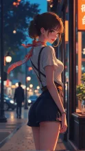 スカーフを結んで