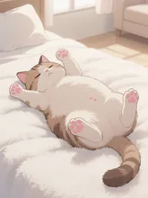 平和な猫ちゃん…無防備?w