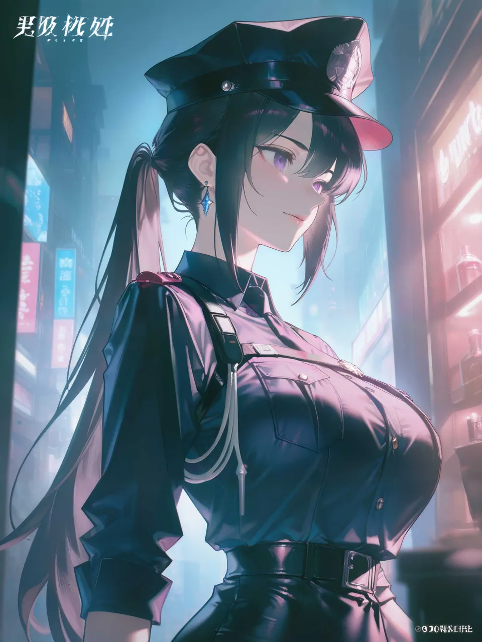 繁華街婦警