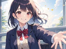 爽やかな笑顔の女子中学生 — 小川さやかさんのAIイラスト