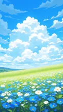 花咲く風景 — 風景イラストのAIイラスト|SUPPART