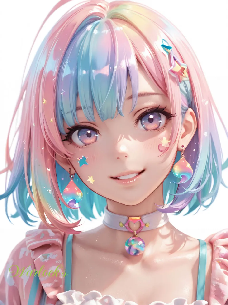 パステルカラーの少女