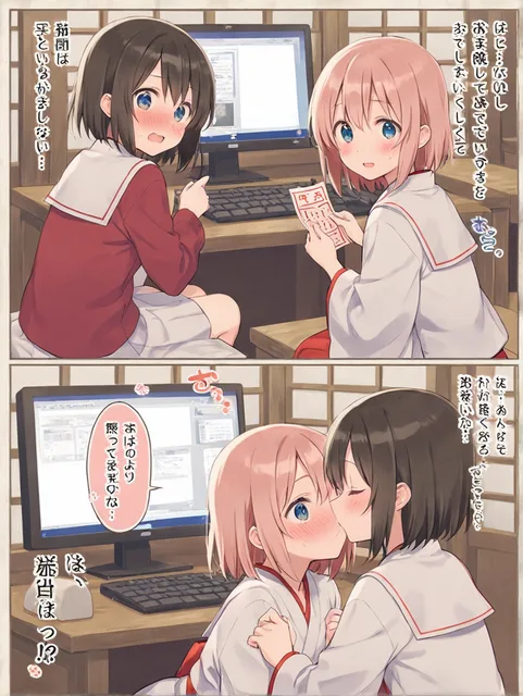 百合ゲーをやってたらシたくなってきた巫女ちゃん達
