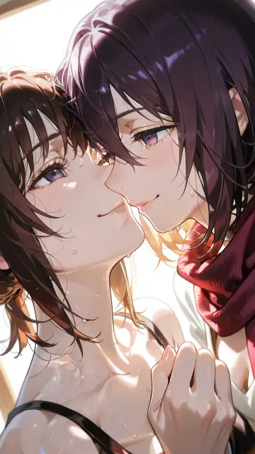 Illustration of look-up side… - 濡れた目