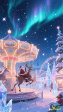 サンタの町のメリーゴーランド