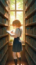 図書館 — さとさんのAIイラスト