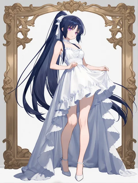 1girl、dark blue hair - 画像生成チャレンジ