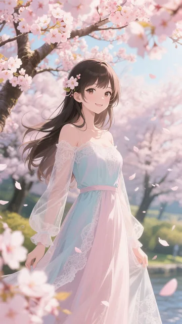 成長記録・上品フェミニン美女×桜の光