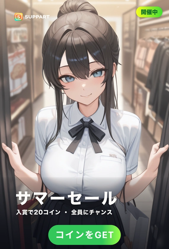 夏のサマーセール店員·笑顔がいちばんのお買い得