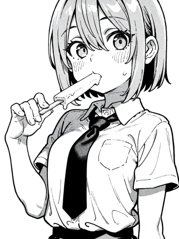 AIイラストの画風見本：モノクロ漫画