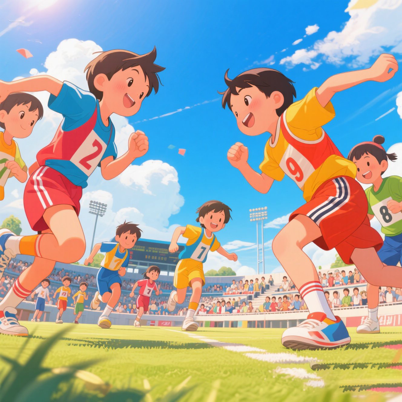 🌟イベント 第47弾·AIが描いた春の運動会のお祭りです