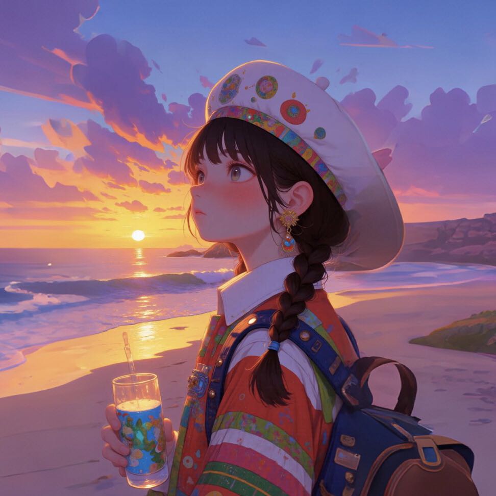 生成チャレンジ第162弾·夕日に染まる