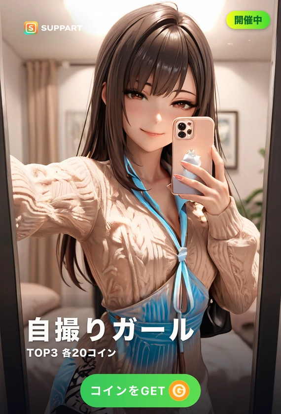 自撮りガール·盛れてるわたし