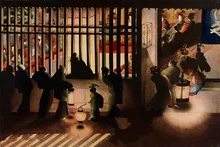 葛飾応為「吉原格子先之図」 夜景の系譜
