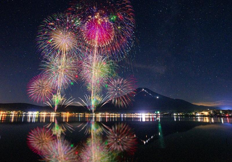 山中湖「報湖祭」花火大会