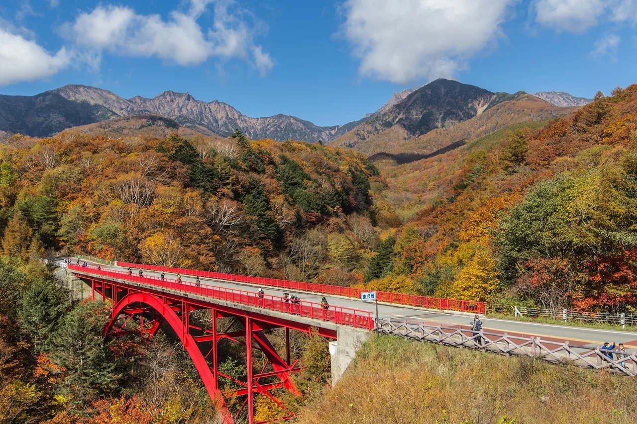 川俣川渓谷・東沢大橋の紅葉【一部工事中】 2026